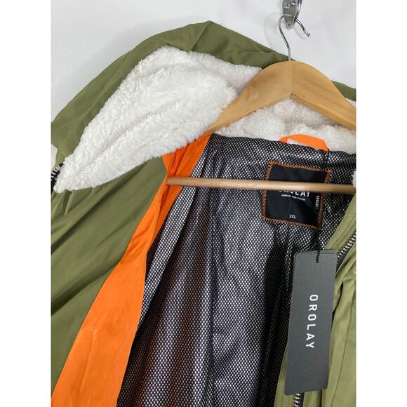 OROLAY Green Zip Front Thickened Down Coat Jacket Women's Plus Size 2XL NWT - Picture 9 of 16